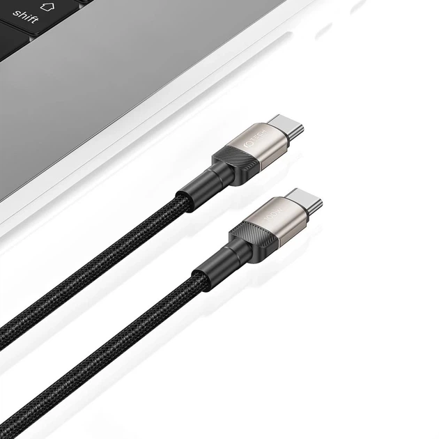 Кабель Tech-Protect UltraBoost Evo USB-C to USB-C PD 100W 5A 2m Titanium (5906203690640) - Фото 4 Кабель Tech-Protect UltraBoost Evo USB-C to USB-C PD 100W 5A 2m Titanium (5906203690640) - изображение 4