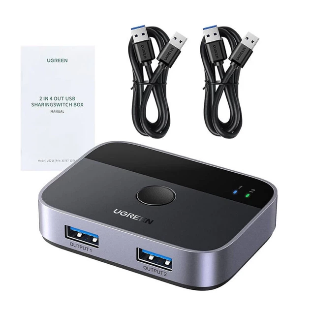 Сплітер USB-A 2x2 Ugreen 5Gbps 2x USB Cable 1.5m (6941876233137) - Фото 2 Сплітер USB-A 2x2 Ugreen 5Gbps 2x USB Cable 1.5m (6941876233137) - зображення 2
