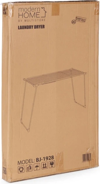 Сушарка для одягу ModernHome by Multistore телескопічна складана 19 м Чорна (BJ-1928-2) - зображення 12