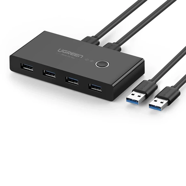 Перемикач Ugreen HUB Switch 4x USB-A 3.2 Gen 1 Black (UGR281) - Фото 3 Перемикач Ugreen HUB Switch 4x USB-A 3.2 Gen 1 Black (UGR281) - зображення 3