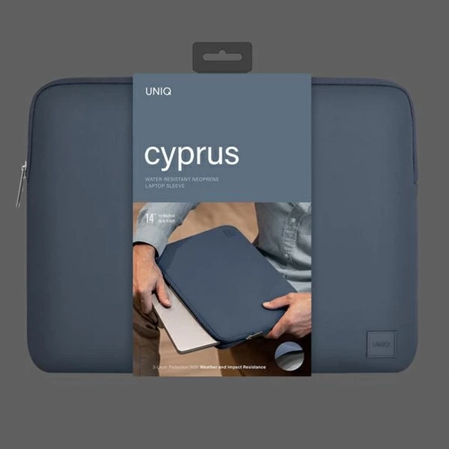 Чохол Uniq Cyprus 14" Abyss Blue (UNIQ-CYPRUS(14)-ABSBLUE) - Фото 6 Чохол Uniq Cyprus 14" Abyss Blue (UNIQ-CYPRUS(14)-ABSBLUE) - зображення 6