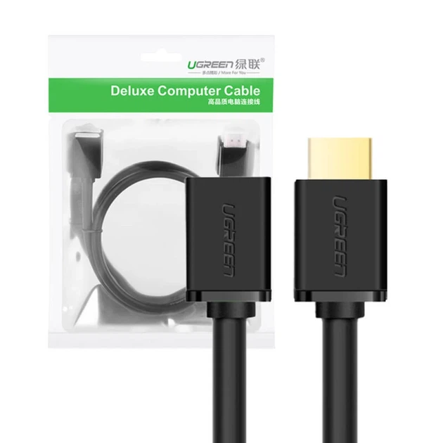 Адаптер Ugreen HD107 HDMI to HDMI 3m Black (10145) - Фото 1 Адаптер Ugreen HD107 HDMI to HDMI 3m Black (10145) - зображення 1