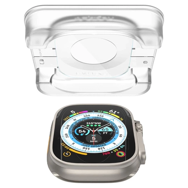 Захисне скло Spigen GLAS.TR EZ FIT (2 Pack) для Apple Watch Ultra 49 mm Clear (AGL05556) - зображення 4