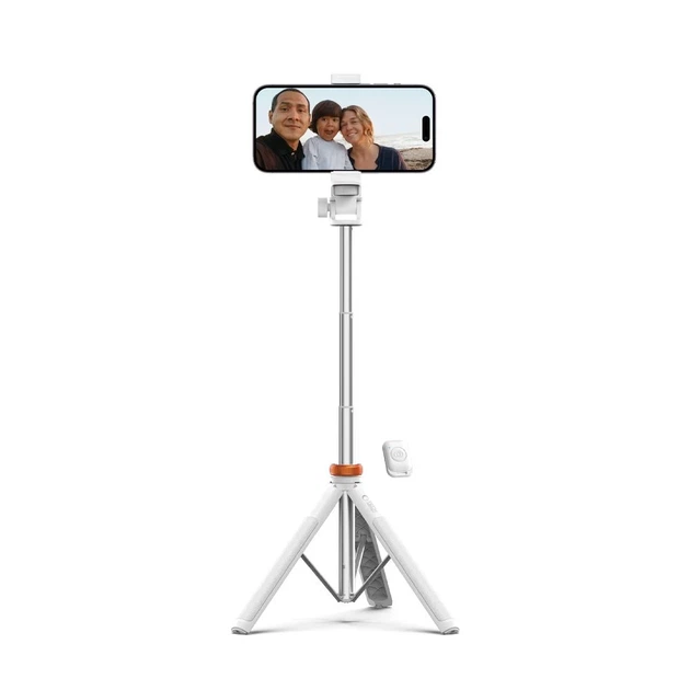 Универсальный штатив Tech-Protect L03S Bluetooth Selfie Stick Tripod White (5906203691180) - изображение 2