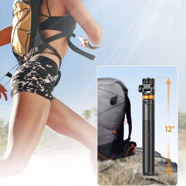 Универсальный штатив Tech-Protect L03S Bluetooth Selfie Stick Tripod White (5906203691180) - изображение 8
