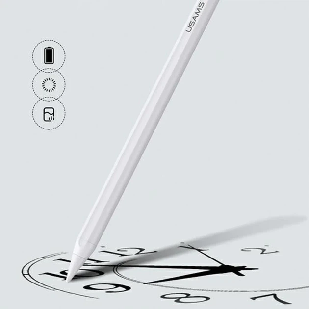 Стилус Usams ZB223 Active Touch Screen White (ZB223DRB01) - Фото 2 Стилус Usams ZB223 Active Touch Screen White (ZB223DRB01) - изображение 2