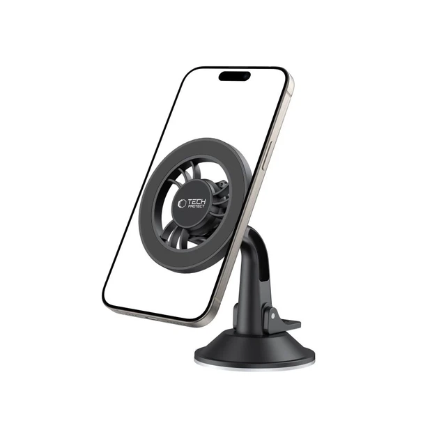 Автодержатель Tech-Protect N56 Magnetic Dashboard SHRT Car Mount Black with MagSafe (5906302360925) - Фото 2 Автодержатель Tech-Protect N56 Magnetic Dashboard SHRT Car Mount Black with MagSafe (5906302360925) - изображение 2
