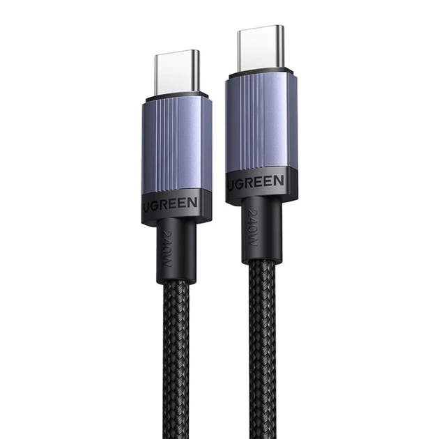 Кабель Ugreen USB-C to USB-C 240W 2m Gray (6941876269082) - Фото 2 Кабель Ugreen USB-C to USB-C 240W 2m Gray (6941876269082) - зображення 2