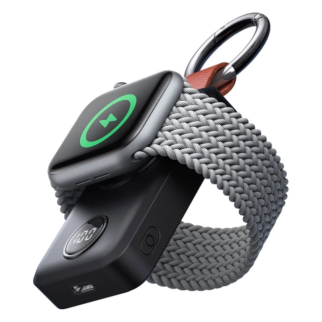 Бездротовий портативний зарядний пристрій Joyroom 2000mAh 3W для Apple Watch Black (JR-WQW01) - зображення 3