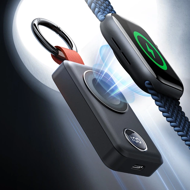 Бездротовий портативний зарядний пристрій Joyroom 2000mAh 3W для Apple Watch Black (JR-WQW01) - зображення 7
