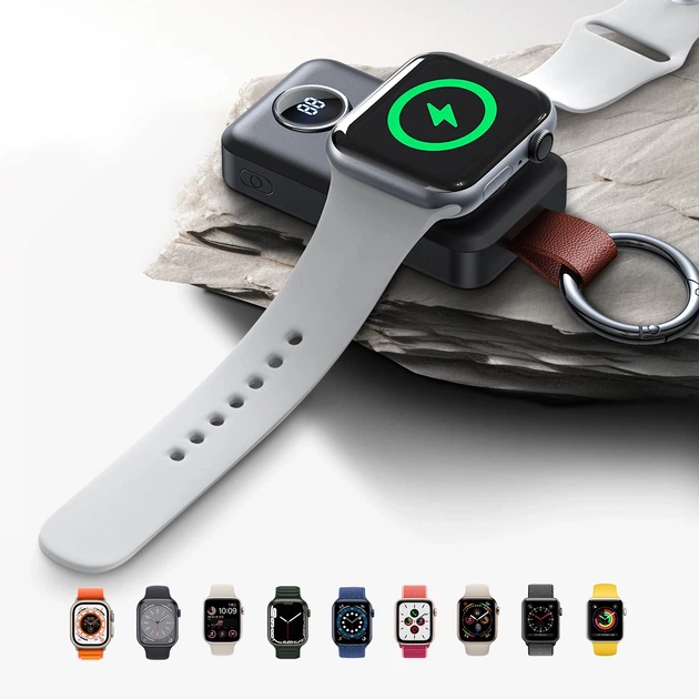 Бездротовий портативний зарядний пристрій Joyroom 2000mAh 3W для Apple Watch Black (JR-WQW01) - зображення 10