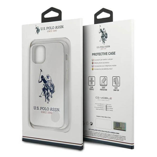 Чохол U.S. Polo Assn Shiny Big Logo для iPhone 12 mini White (USHCP12STPUHRWH) - зображення 5