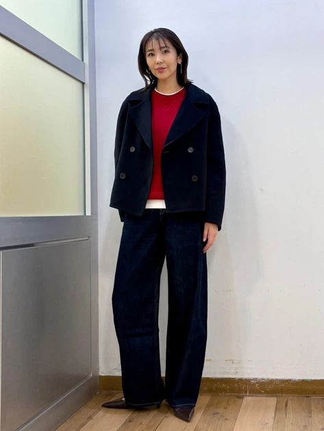 Пальто осеннее короткое женское Uniqlo 599644222 L Синее (1159855893) - изображение 3