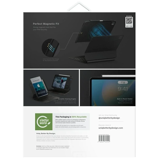 Чехол Uniq Axel для iPad Pro 13 2024 7th Gen Black (UNIQ-PDP13(M4)-AXELBLK) - изображение 8