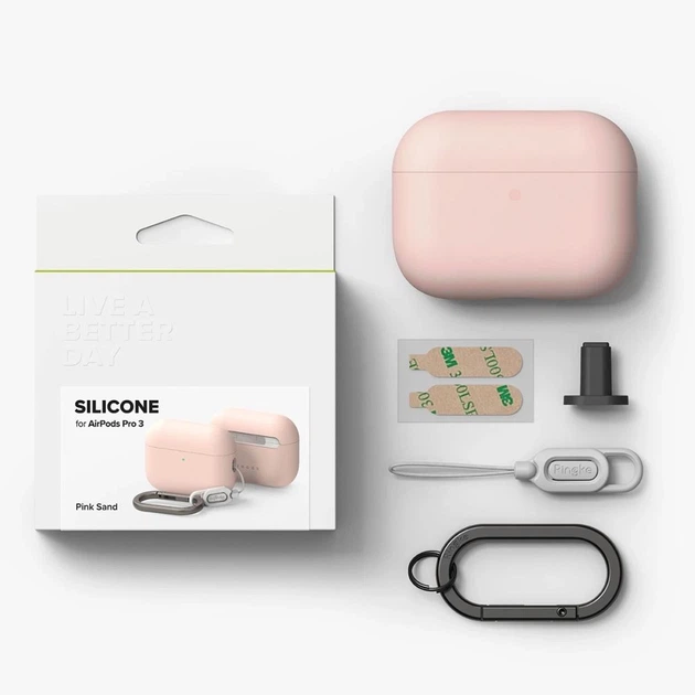 Чохол для навушників Ringke Silicone для AirPods Pro 3 Pink Sand (8800293859413) - зображення 6