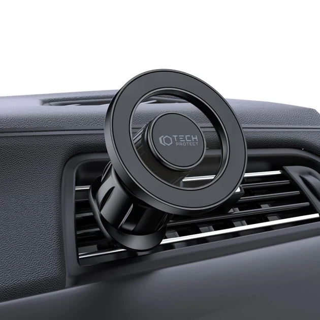 Автодержатель Tech-Protect N51 Magnetic Vent Car Mount Black with MagSafe (9589046925801) - изображение 7