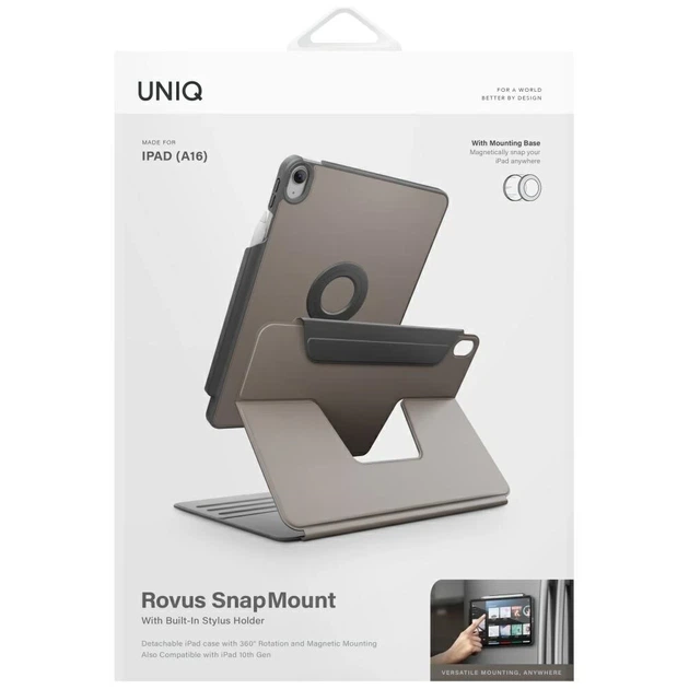 Чехол UNIQ Rovus для iPad 11 2025 11th Gen | 10.9 2022 10th Gen Gray (UNIQ-PDP11G(A16)-ROVSNFGRY) - изображение 10