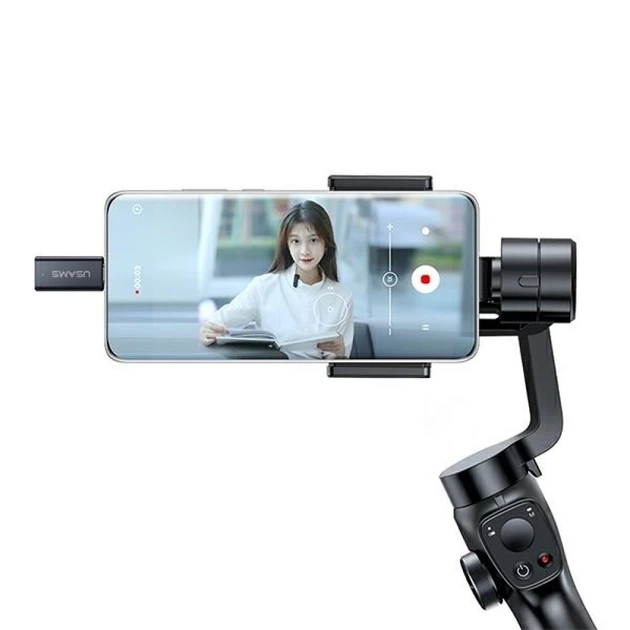 Беспроводной петличный микрофон Usams ZB243 ENC 2.4G Wireless Lavalier Microphone USB-C Black (ZB243MKF01) - изображение 3