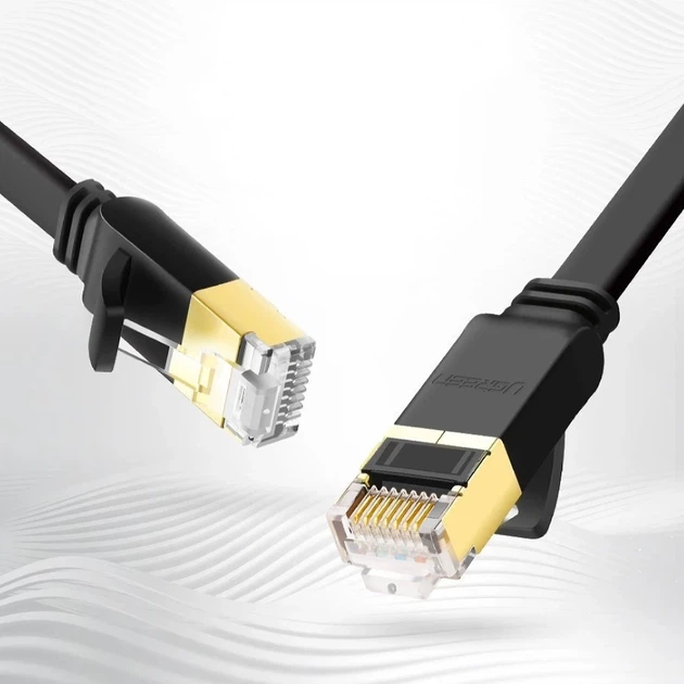 Кабель Ugreen NW106 RJ45 to RJ45 Cat.7 STP 10m Black (11265B) - Фото 8 Кабель Ugreen NW106 RJ45 to RJ45 Cat.7 STP 10m Black (11265B) - зображення 8