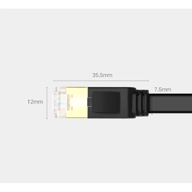 Кабель Ugreen NW106 RJ45 to RJ45 Cat.7 STP 10m Black (11265B) - Фото 10 Кабель Ugreen NW106 RJ45 to RJ45 Cat.7 STP 10m Black (11265B) - зображення 10