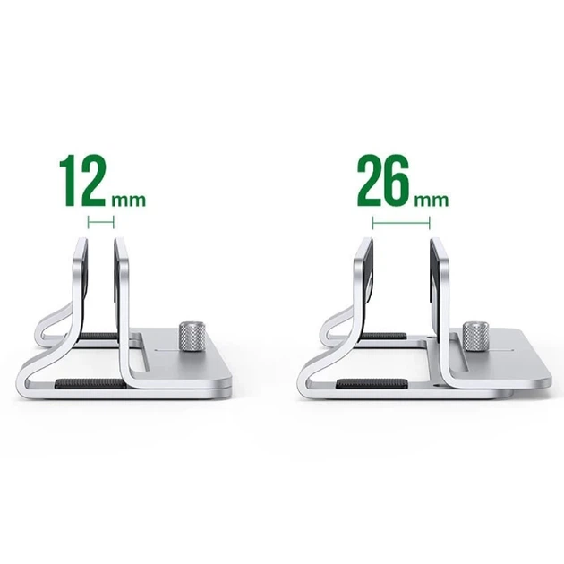 Подставка для ноутбука Ugreen LP258 Aluminum Vertical Silver (20471B) - изображение 5