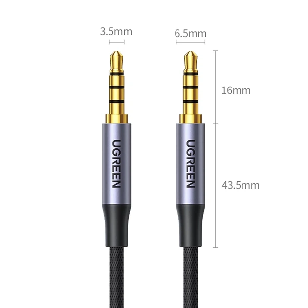 Кабель Ugreen AUX Mini Jack 3.5mm to 3.5mm Mini Jack 3m Black (UGR1186BLK) - Фото 9 Кабель Ugreen AUX Mini Jack 3.5mm to 3.5mm Mini Jack 3m Black (UGR1186BLK) - зображення 9