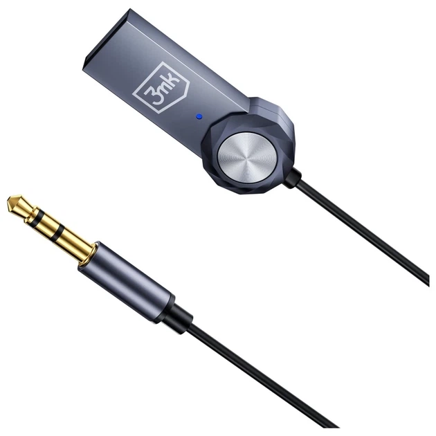 Аудио-адаптер 3mk 2-in-1 Bluetooth Jack 3.5mm Grey (5903108605434) - Фото 2 Аудио-адаптер 3mk 2-in-1 Bluetooth Jack 3.5mm Grey (5903108605434) - изображение 2