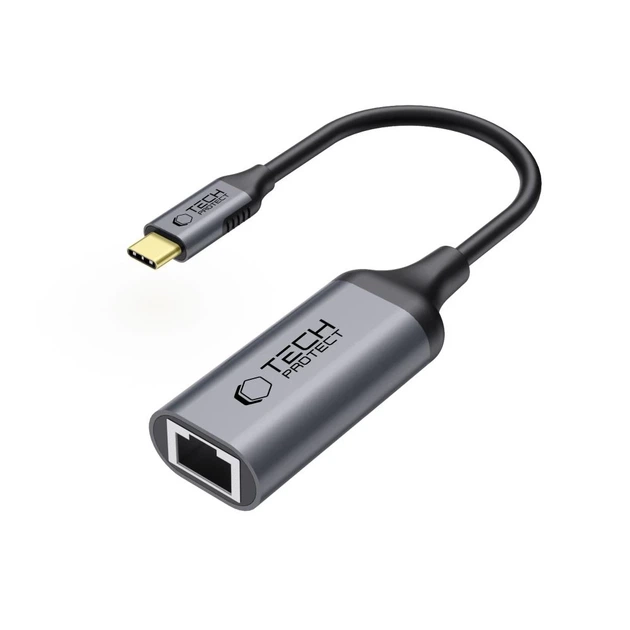 Адаптер Tech-Protect UltraBoost USB-C to Ethernet RJ45 1000Mbps Black (5906302321834) - Фото 1 Адаптер Tech-Protect UltraBoost USB-C to Ethernet RJ45 1000Mbps Black (5906302321834) - изображение 1