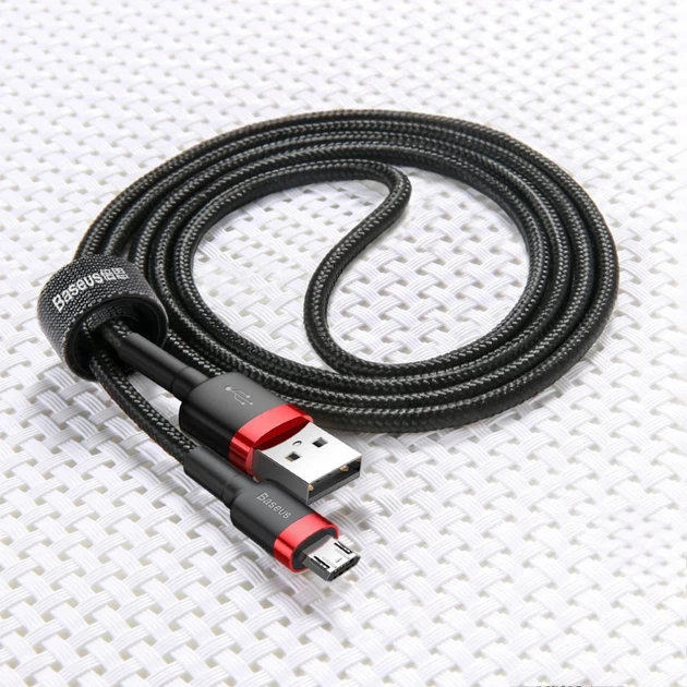 Кабель Baseus Cafule USB-A to Micro-USB 3m Black/Red (CAMKLF-H91) - изображение 10