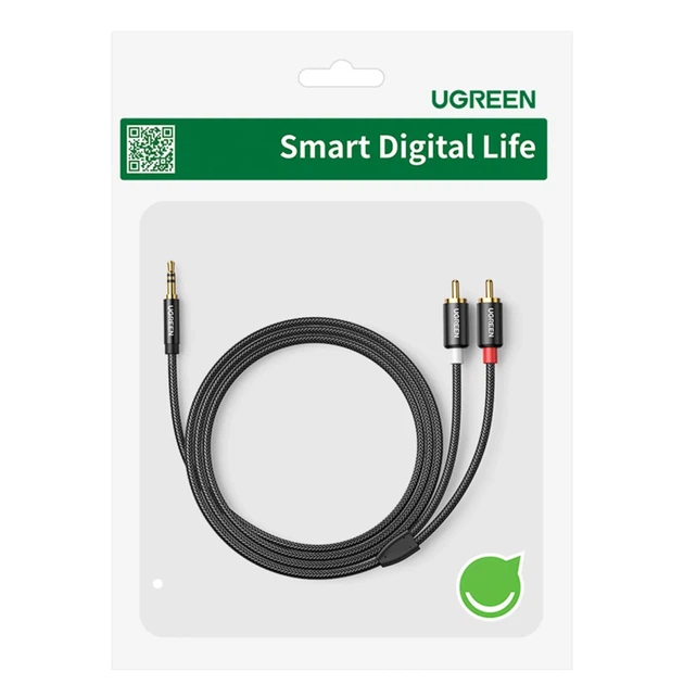 Кабель Ugreen Mini Jack 3.5mm to 2x RCA 5m Black (6957303807093) - зображення 5