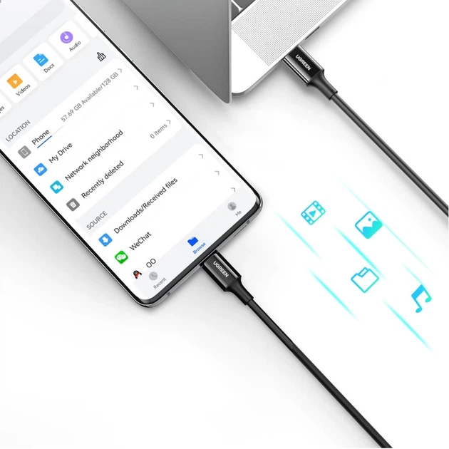 Кабель Ugreen USB Type-C to USB Type-C 1m White (UGR1288WHT) - Фото 8 Кабель Ugreen USB Type-C to USB Type-C 1m White (UGR1288WHT) - зображення 8