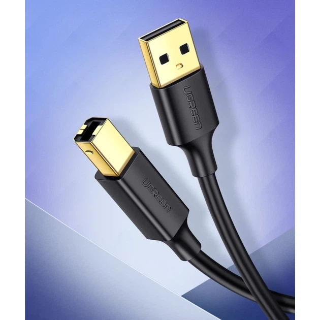 Кабель Ugreen USB Type-B to USB-A 2.0 480Mbps 1.5m Black (6957303813506) - Фото 8 Кабель Ugreen USB Type-B to USB-A 2.0 480Mbps 1.5m Black (6957303813506) - изображение 8