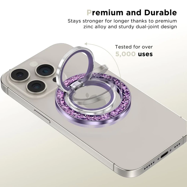 Кольцо-держатель Tech-Protect MMR200 Phone Ring Purple with MagSafe (5906302308439) - изображение 2