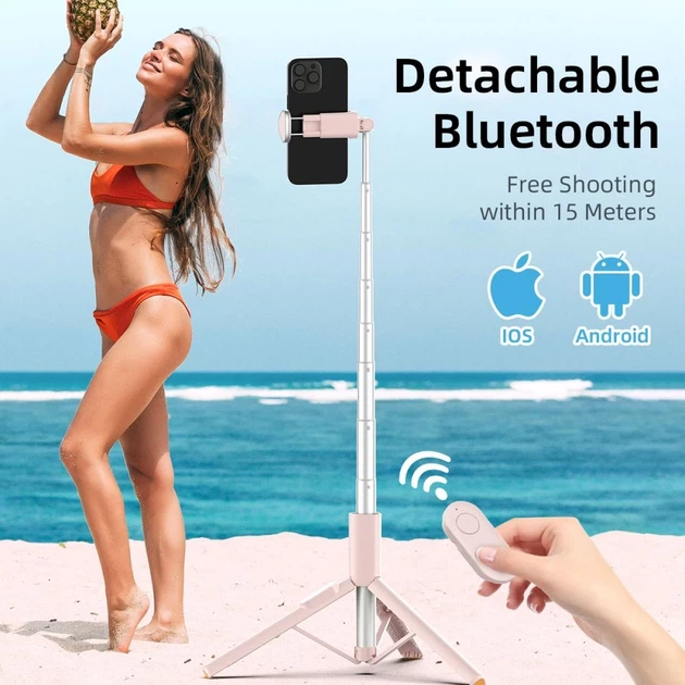 Универсальный штатив Tech-Protect Bluetooth Selfie Stick Tripod Pink (5906302330898) - Фото 10 Универсальный штатив Tech-Protect Bluetooth Selfie Stick Tripod Pink (5906302330898) - изображение 10