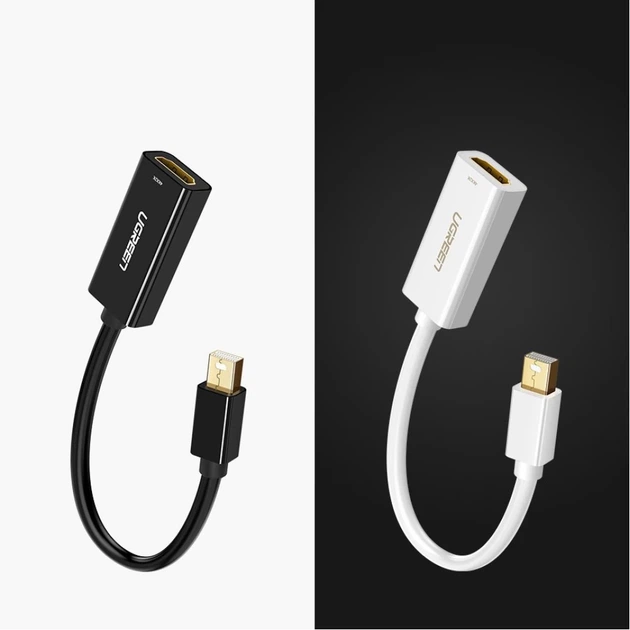 Адаптер Ugreen FHD (1080p) HDMI to Mini DisplayPort White (UGR1346WHT) - Фото 13 Адаптер Ugreen FHD (1080p) HDMI to Mini DisplayPort White (UGR1346WHT) - зображення 13