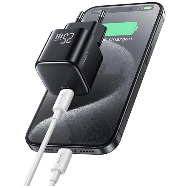 Сетевое зарядное устройство Usams JC Series FC 25W USB-C Black (CC289TC01) - изображение 6