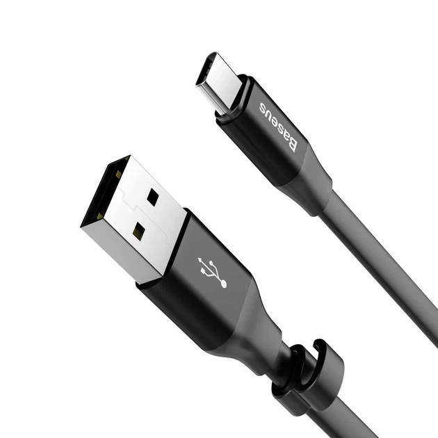 Кабель Baseus Nimble USB-A to USB-C 0.23m Black (CATMBJ-01) - зображення 6