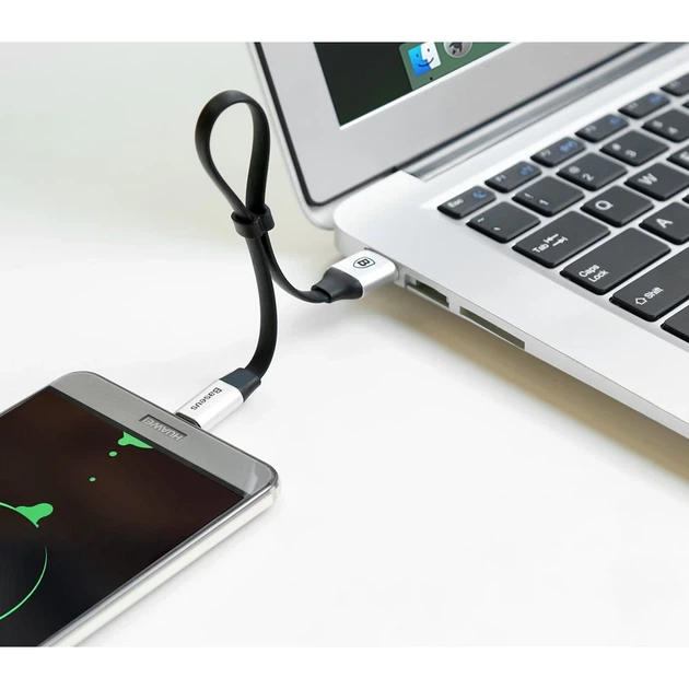 Кабель Baseus Nimble USB-A to USB-C 0.23m Black (CATMBJ-01) - зображення 10