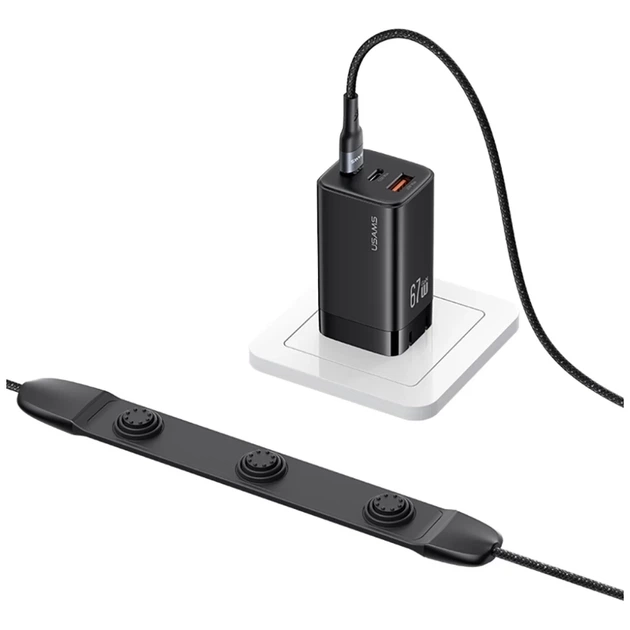Kabel Usams USB‑C to USB‑C 100W 1.4 m Black with Massager (6958444995250) - obraz 6