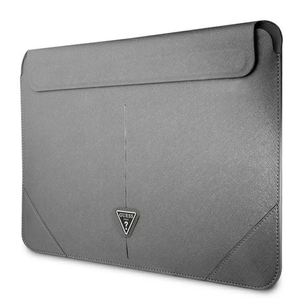 Чехол Guess Saffiano Triangle Logo 14" Silver (GUCS14PSATLG) - Фото 2 Чехол Guess Saffiano Triangle Logo 14" Silver (GUCS14PSATLG) - изображение 2