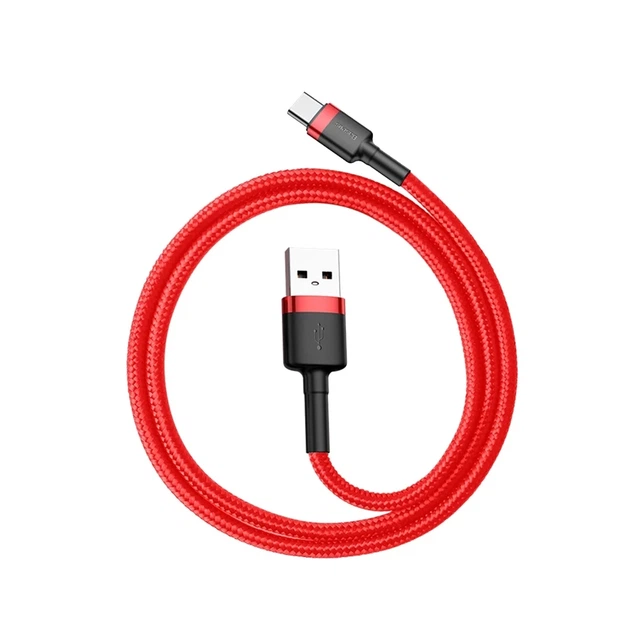 Кабель Baseus Cafule USB-A to USB-C 0.5m Red (CATKLF-A09) - Фото 8 Кабель Baseus Cafule USB-A to USB-C 0.5m Red (CATKLF-A09) - изображение 8