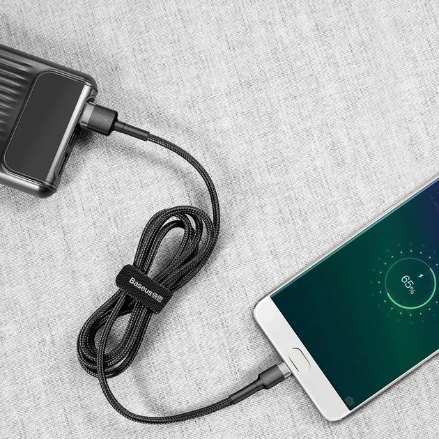 Кабель Baseus Cafule USB-A to Micro-USB 3m Black/Grey (CAMKLF-HG1) - изображение 7