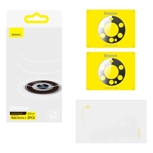 Защитная пленка Baseus для камеры Huawei Mate 40 Pro Plus (2 Pack) (SGQK000402) - Фото 7 Защитная пленка Baseus для камеры Huawei Mate 40 Pro Plus (2 Pack) (SGQK000402) - изображение 7
