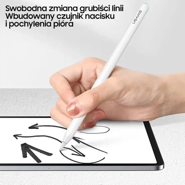 Стилус Usams ZB254 Active Touch Sensitive Pen White (ZB254DRB01) - изображение 5