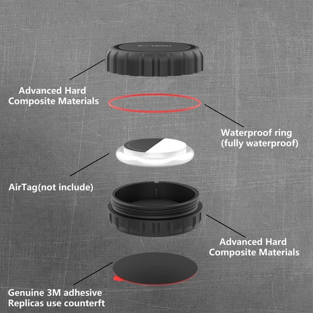 Чехол Tech-Protect 3M Pouch для AirTag 2 | 1 Black (5906302319008) - изображение 5