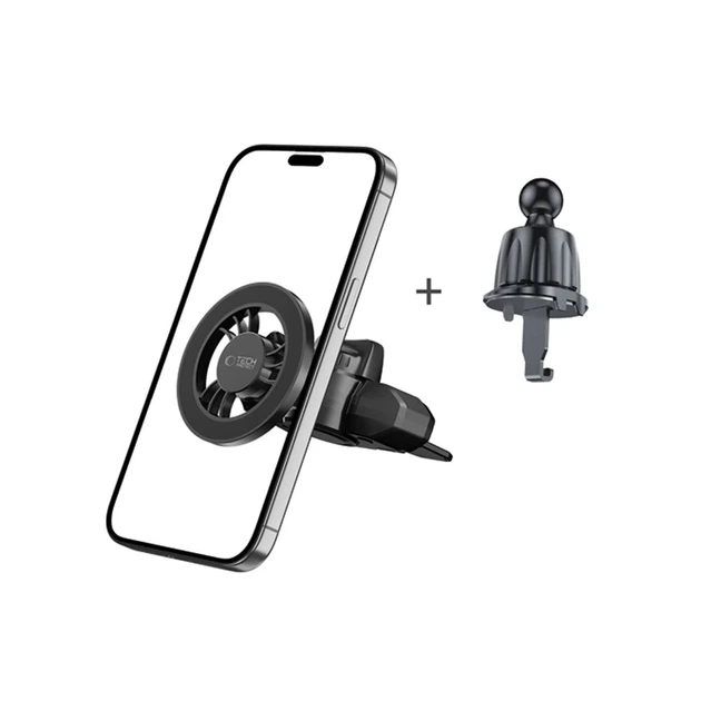 Автодержатель Tech-Protect N56 Magnetic CD & Vent Car Mount Black with MagSafe (5906302360956) - Фото 2 Автодержатель Tech-Protect N56 Magnetic CD & Vent Car Mount Black with MagSafe (5906302360956) - изображение 2