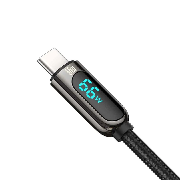 Кабель Baseus Display USB-A to USB-C 66W 1m Black (CASX020001) - изображение 4