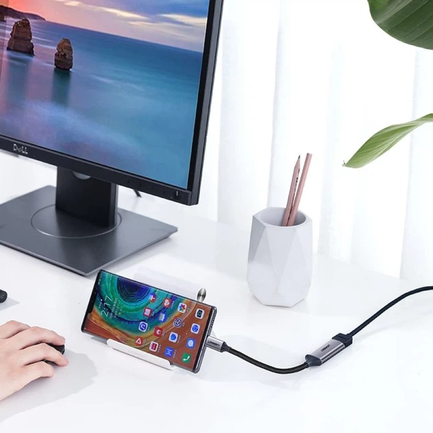 Адаптер Ugreen USB Type-C to HDMI 2.0 Adapter 4K 60 Hz Thunderbolt 3 for MacBook/PC Gray (UGR330GRY) - зображення 6