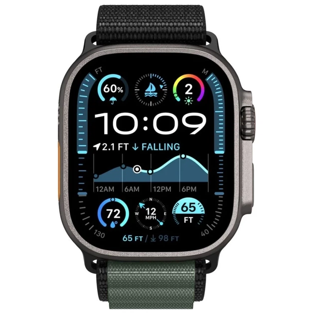 Remień Spigen WBF1 do Apple Watch 49 46 45 44 mm Black Green (8800283313574) - Zdjęcie 3 Remień Spigen WBF1 do Apple Watch 49 46 45 44 mm Black Green (8800283313574) - obraz 3