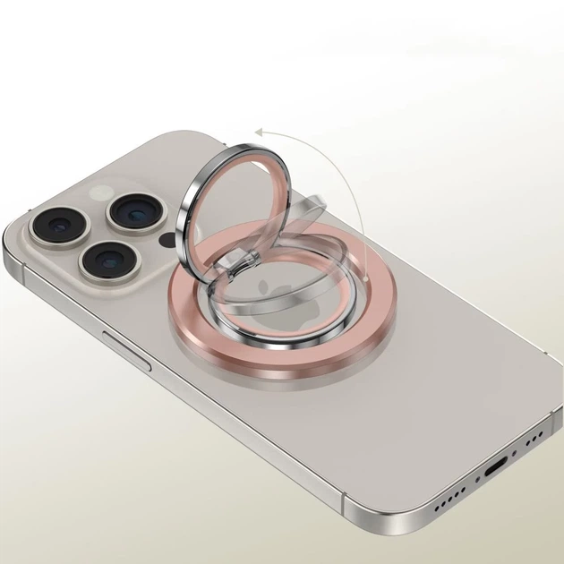 Кольцо-держатель Tech-Protect MMR300 Phone Ring Rose Gold with MagSafe (5906302308781) - изображение 2